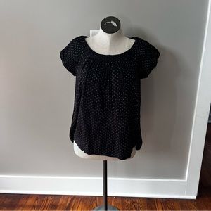 Maternity- black polka dot shirt